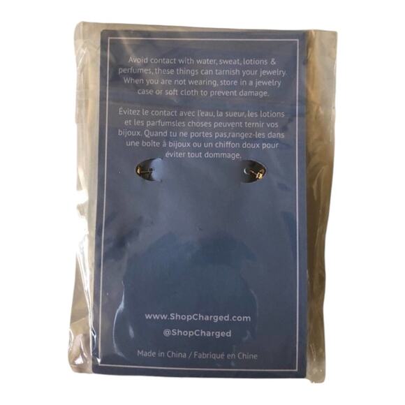 Charged NWT Jewelry Removable Pearl And Stone Huge Earrings Nickel Free - Picture 4 of 8